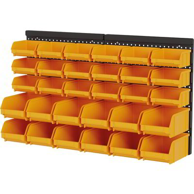 Pannello portautensili giallo e nero