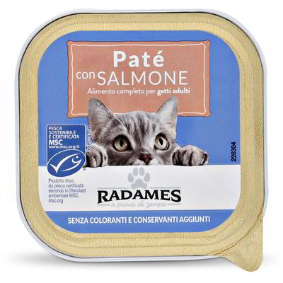 Patè con salmone per gatti adulti