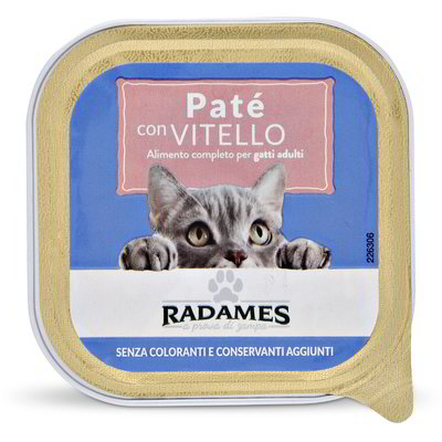 Patè con vitello per gatti adulti