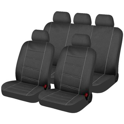 Set coprisedili completo 9 pezzi - Grigio