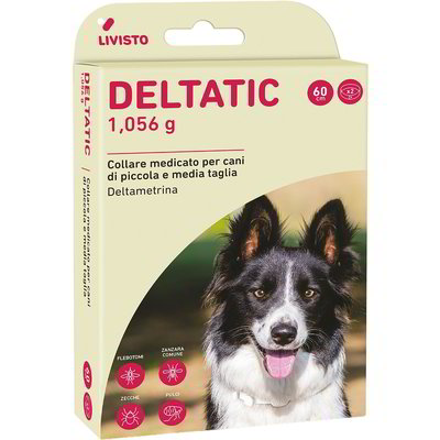 2 collari antiparassitari per cane - taglia media "Deltatic"