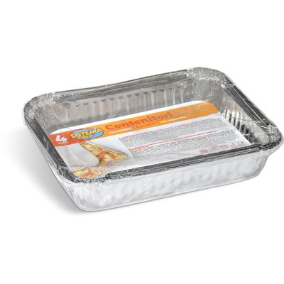 Contenitori in alluminio con coperchio 4 pezzi 4 porzioni