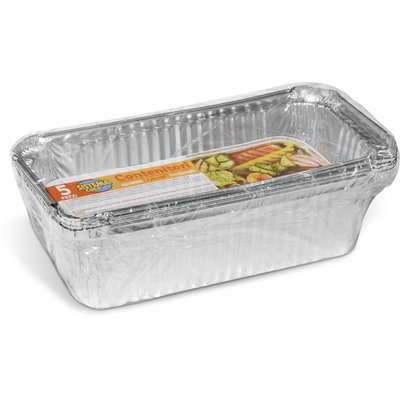 Contenitori in alluminio con coperchio 3 pezzi 5 pezzi