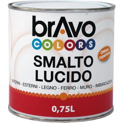 Smalto solvente nero lucido 0,75 L - testa di moro