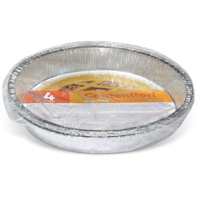 Contenitore in alluminio per pizze e torte 4 pezzi