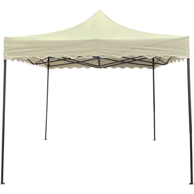 Gazebo pieghevole quadrato con sacca - Ecrù