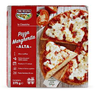 Pizza margherita alta surgelata