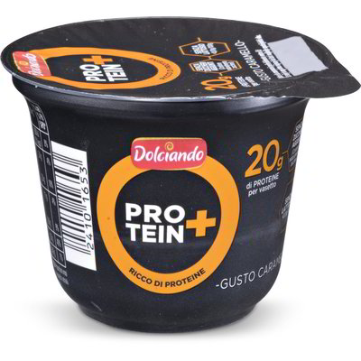 Budino proteico caramello