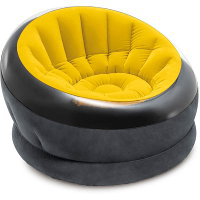 Poltrona empire "Intex" - Grigio e giallo