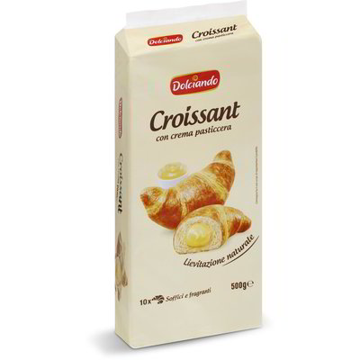 Croissant con crema pasticcera