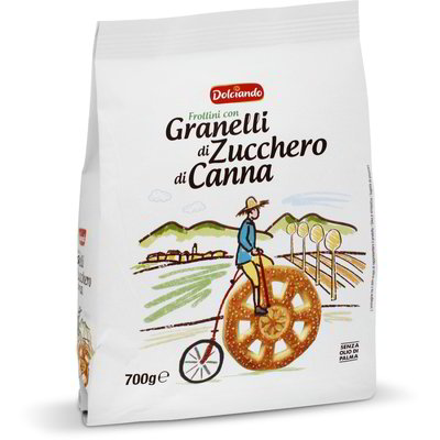 Biscotti frollini con granelli di zucchero di canna