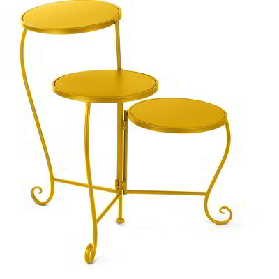 Portavaso a 3 ripiani - Giallo