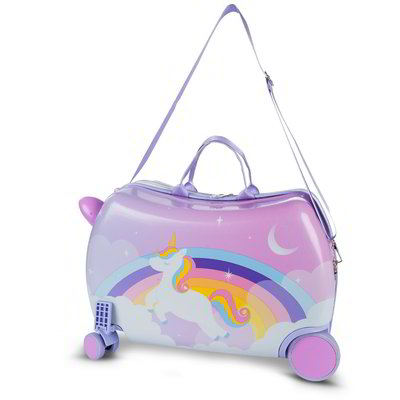 Trolley bimbo/a Ride-On cavalcabile - Unicorno lilla