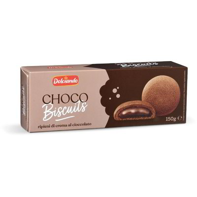 Biscotti ripieni di crema al cioccolato