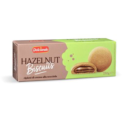 Biscotti ripieni di crema alla nocciola