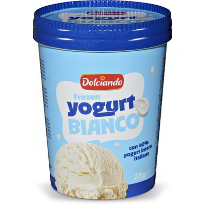 Gelato frozen yogurt bianco