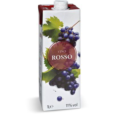 Vino rosso in brick