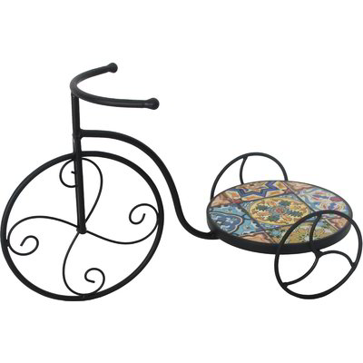 Portafiori a bicicletta - Giallo e blu