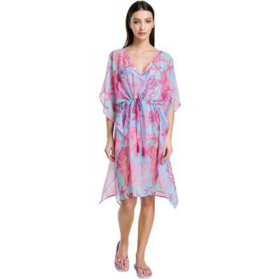 Caftano con coralli - Rosa e blu
