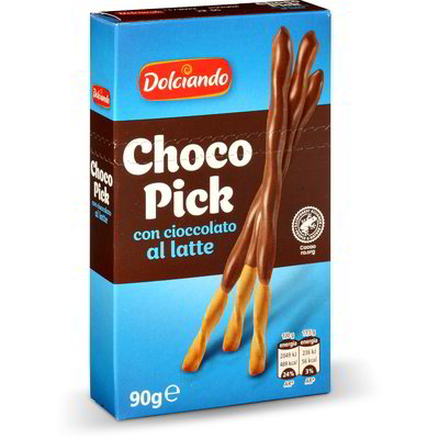 Snack bastoncini Choco Pick con cioccolato al latte