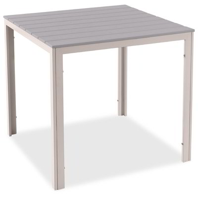 Tavolo quadrato in plastica stampata - cappuccino
