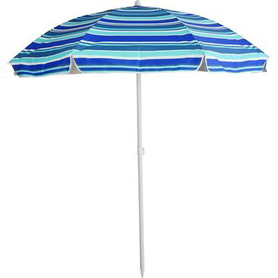 Ombrellone a righe Ø 200 cm - Righe azzurre