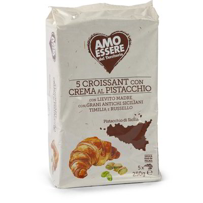 Croissant con crema al pistacchio