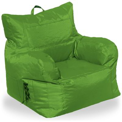 Poltrona imbottita con braccioli - Verde