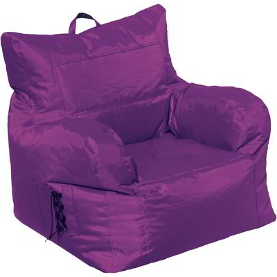 Poltrona imbottita con braccioli - Viola
