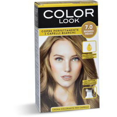 Crema colorante per capelli 7.0 biondo medio