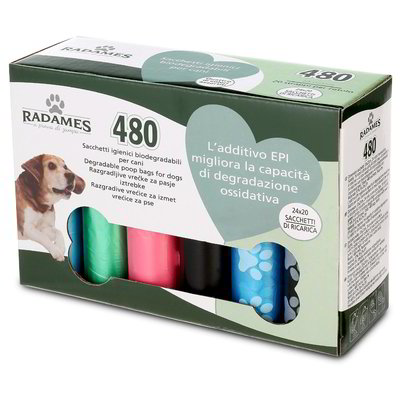 480 sacchettini igienici biodegradabili per cani