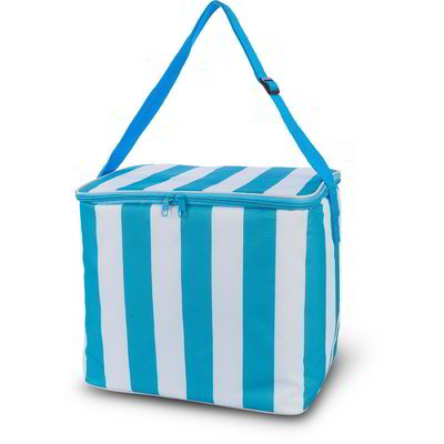 Borsa termica con tracolla - Bianco e blu