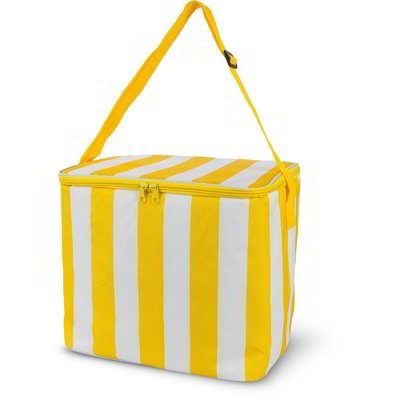 Borsa termica con tracolla - Bianco e giallo