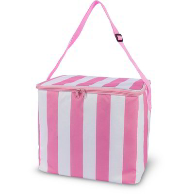 Borsa termica con tracolla - Bianco e rosa
