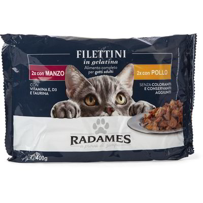 FILETTI GATTO MANZO/POLLO 4x100g