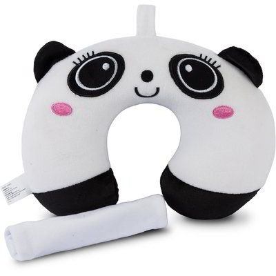 Set cuscino da viaggio e copricintura - Panda