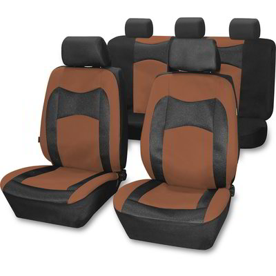 Set coprisedile per auto - Nero e marrone