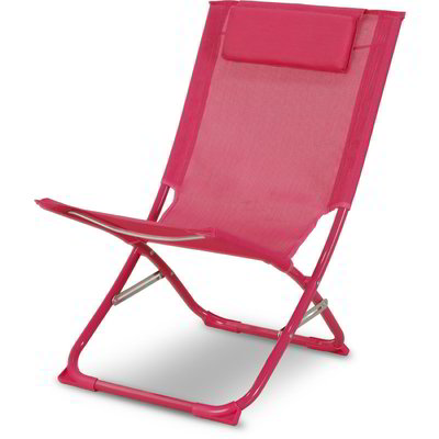Spiaggina pieghevole con poggiatesta - Fucsia