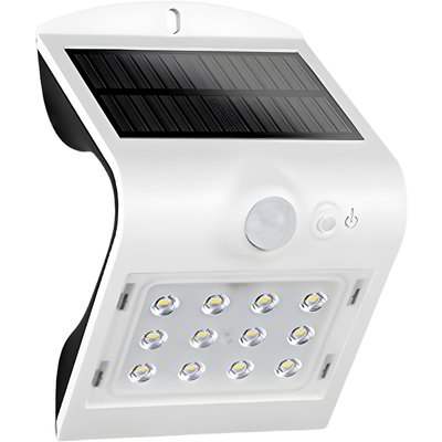 Lampada solare led da parete - Bianco