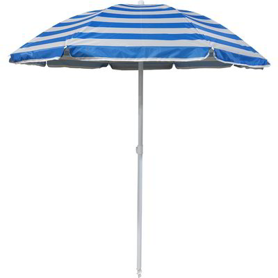 Ombrellone in acciaio e nylon - Rigato blu