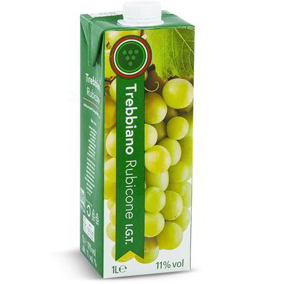 Vino bianco in brick Trebbiano Rubicone IGT