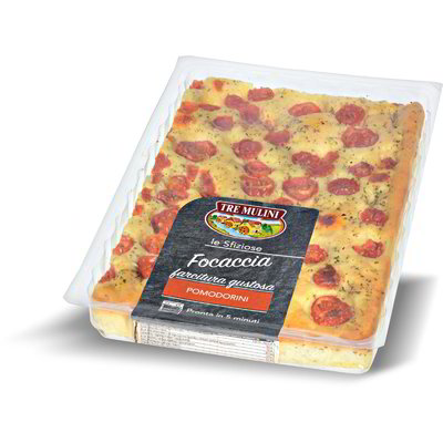 Focaccia fresca con pomodorini