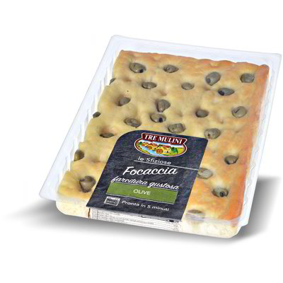 Focaccia fresca con olive