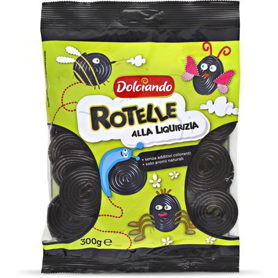 Caramelle rotelle alla liquirizia