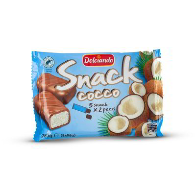 Snack di cioccolato ripieni con cocco