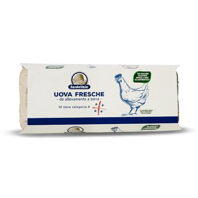 Uova fresche da allevamento a terra 10 pezzi