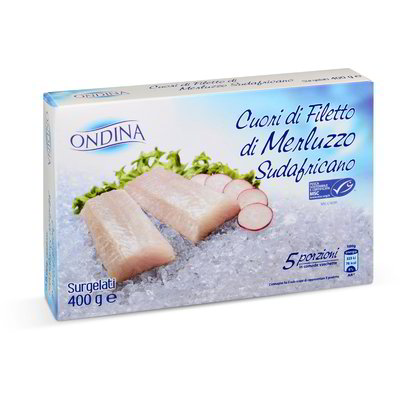 Cuori di filetto di merluzzo sudafricano surgelati