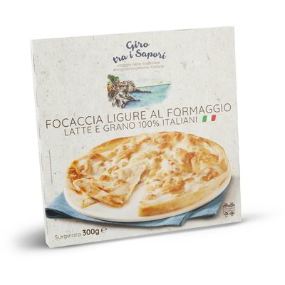 Focaccia ligure al formaggio surgelata