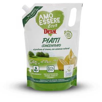 Ricarica detersivo per piatti Eco-Label concentrato al profumo di limone