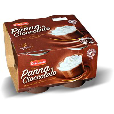 Dessert coppa panna e cioccolato